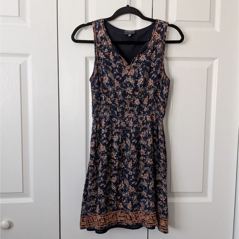 Cottagecore Sleeveless Embroidered Sundress Market & Spruce Cinched Waist Small